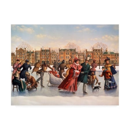 Dan Craig 'Victorian Skaters' Canvas Art,14x19